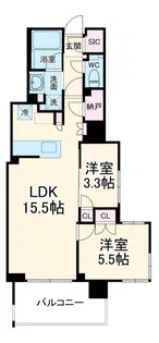 ラティエラ横濱大通り公園【7階】の間取り