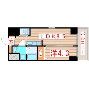 プランドビル本町II【5階】の間取り