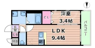 ソルテラス関目高殿駅前【8階】の間取り