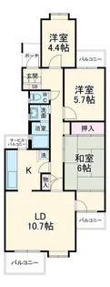 セントラルコーポ船橋1号棟【2階】の間取り