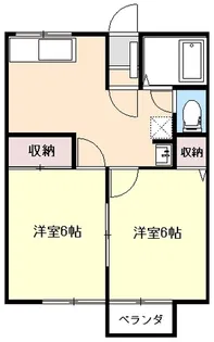 シティハイムみずきA【2階】の間取り