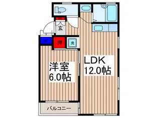 ハイム芝【1階】の間取り