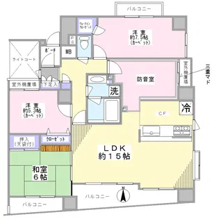 オーベル戸田公園壱番館【11階】の間取り