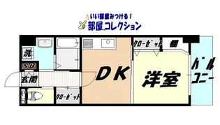 1DKの間取り画像