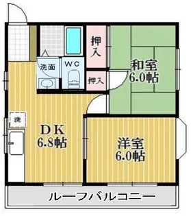 ルナいどや南大野【1階】の間取り