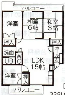 久留米古賀第二ビル201久留米【2階】の間取り