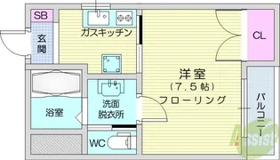 ビアン長町【1階】の間取り