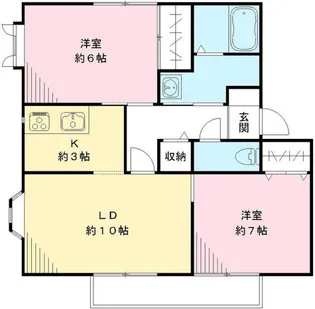 キャトルセゾン D【1階】の間取り