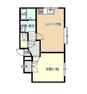 パークハイツ【2階】の間取り