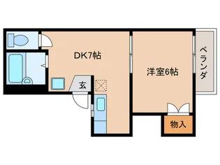 大村ハイツC棟【2階】の間取り