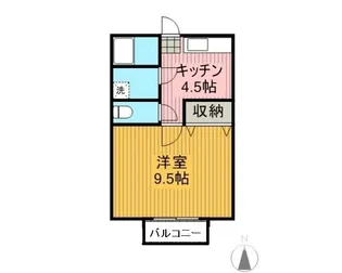 ローズ・マリー(ローズマリー)【1階】の間取り