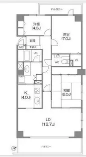 磯子台スカイマンション【3階】の間取り