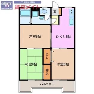 メゾンアワヤ【2階】の間取り