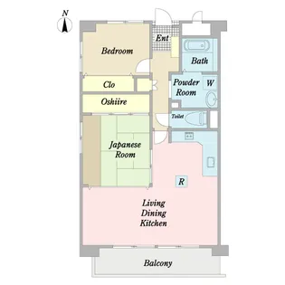 2LDKの間取り画像