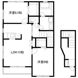 埼玉県熊谷市妻沼中央【アパート】の間取り