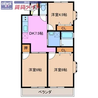 ラピス桜橋【3階】の間取り