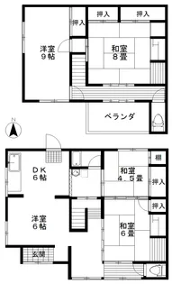大阪府摂津市千里丘東4【一戸建】の間取り