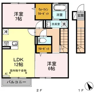 グリーンコートS【2階】の間取り