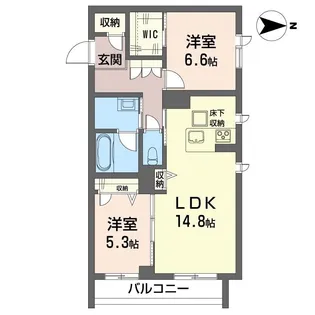 フォンターナYU【1階】の間取り