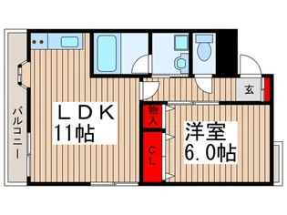 ドルチェオクミ【3階】の間取り