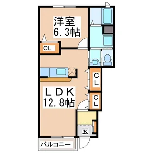 プリムヴェール(沼山津)【1階】の間取り