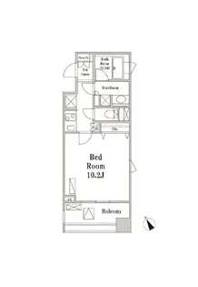 パークハビオ京橋【9階】の間取り