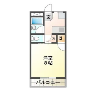 栗真ロイヤルハイツ 東棟【1階】の間取り