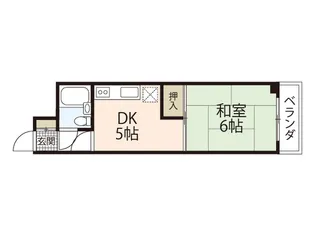 ダイアパレス大手町第2【5階】の間取り