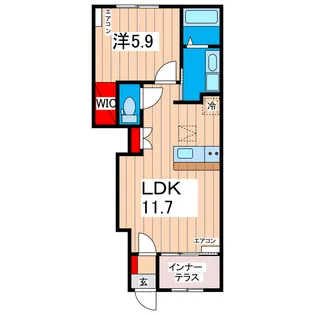 仮)日立市東金沢町新築アパート【1階】の間取り