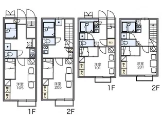レオパレスシャルム【2階】の間取り