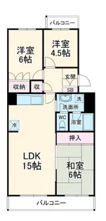 恒陽藤沢マンション【4階】の間取り
