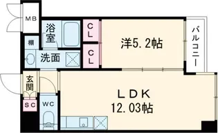 大阪府東大阪市長田中1【マンション】の間取り