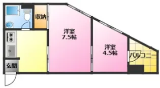 御殿マンション【2階】の間取り