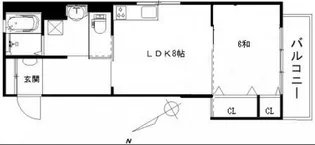 リビオーヌ五日市中央【4階】の間取り