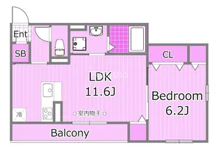 ヴェルデ横濱【2階】の間取り
