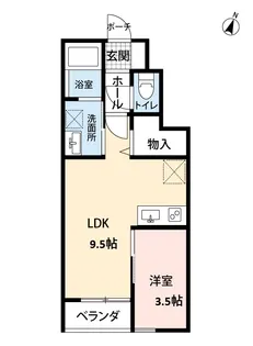 リバーサイドB棟【1階】の間取り