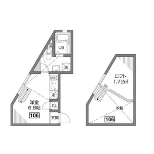 グランエッグス品川【1階】の間取り