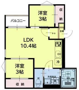 宮城県仙台市若林区成田町【アパート】の間取り