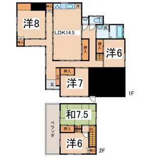 山梨県北杜市小淵沢町【一戸建】の間取り