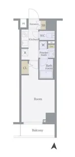 スカイコートパレス両国【1階】の間取り