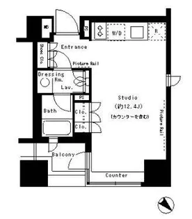 パークアクシス溜池山王【7階】の間取り