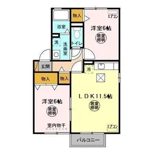 リベールコート【1階】の間取り