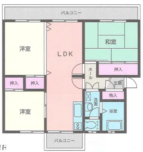 つぐみ団地【4階】の間取り