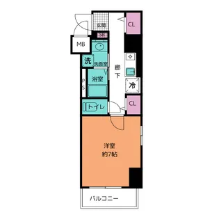 1Kの間取り画像