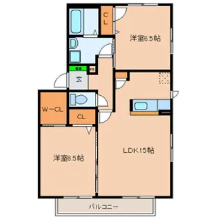 大阪府和泉市池田下町【アパート】の間取り
