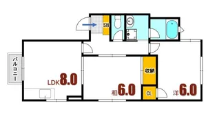サンライズ洋光【2階】の間取り