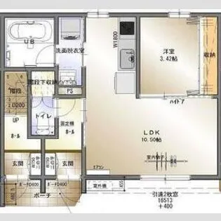 グランツリー宮子【1階】の間取り