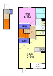 (仮)スターテラスII下岡本町新築アパート【2階】の間取り