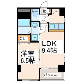 リファレンス九品寺【4階】の間取り