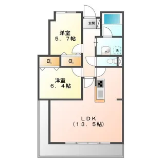 グランルーツ黒石【2階】の間取り